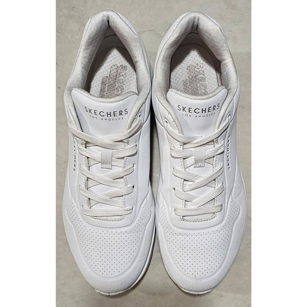Skechers Uno Stand On Air White Sneakers Women's Size 9 Style 73690-W - Picture 8 of 13